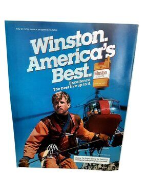 1984 Winston Cigarettes Print Ad Helicopter Rescue America’s Best